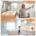 PVC Mesh Hanging Shower Caddy Organizer with 2pc Magnetic Hooks, Portable Adjustable Travel Bathroom Bag with Pockets for RV, Camping, Cruise, Dorm, Gym, White, 12“x5 x7（LxWxH） - Image 7