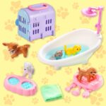 Pet Sensory bin,Dog and Cat Sandbox for Kids,Kids Play Sand Kit,Pet Play Set with Sensory Sand,Pet Care Play Set,Role Pretend Play Beach Toy Birthday Gift for Girls Boys 3 4 5 6 Years Old - Image 3