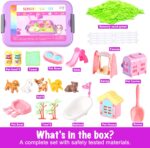 Pet Sensory bin,Dog and Cat Sandbox for Kids,Kids Play Sand Kit,Pet Play Set with Sensory Sand,Pet Care Play Set,Role Pretend Play Beach Toy Birthday Gift for Girls Boys 3 4 5 6 Years Old - Image 4
