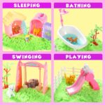 Pet Sensory bin,Dog and Cat Sandbox for Kids,Kids Play Sand Kit,Pet Play Set with Sensory Sand,Pet Care Play Set,Role Pretend Play Beach Toy Birthday Gift for Girls Boys 3 4 5 6 Years Old - Image 6
