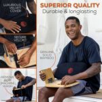 Yoga Dood Meditation Bench - Folding Bamboo Meditation Stool with Velvet Cushion & Carry Bag, Seiza Prayer Bench - Image 7