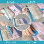 Vacuum Storage Bags, 10 Jumbo Space Saver Bags with Pump, Space Bags, Vacuum Sealer Bags for Clothes, Comforters, Blankets, Bedding - Image 8