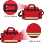 First Aid Bag Empty First Responder Bag,First Aid Kits Storage,Trauma Bag with Detachable Dividers, Medical Bag for Nurses,Ideal for EMT, EMS,Paramedics,Home Health Care(Bag Only) - Image 3