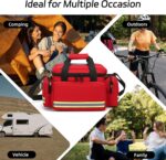 First Aid Bag Empty First Responder Bag,First Aid Kits Storage,Trauma Bag with Detachable Dividers, Medical Bag for Nurses,Ideal for EMT, EMS,Paramedics,Home Health Care(Bag Only) - Image 10