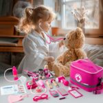 Doctor Kit for Kids Girls, 34 Pcs Kids Doctor Kit for Toddlers 3-5 with Medical Storage Bag & Real Stethoscope, Pretend Play Set for Boys Girls Fun Role Playing Game - Image 6