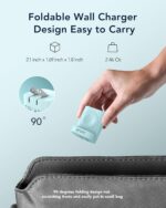 VRURC for Apple Watch Charger, Wireless Magnetic Portable iWatch Charger, PD 20W 3-in-1 Travel Essentials Fast Charging Block for iWatch Ultra/SE/11/10/9/8/7/6/5,iPhone 17/16/15/14/13 etc-Green - Image 5