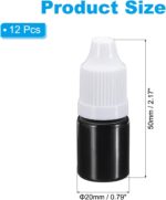 PATIKIL 12Pcs 5ml Ink Refills for Stamps, 2oz Replacement Refill Ink for Identity Theft Protection Stamp Confidential Roller Stamp Letter Stamp, Black - Image 3