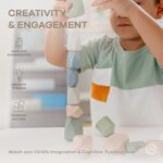 Comfy Cubs Stacking Rocks 36 Pieces, 36 Months+, Educational Toddler Stacking Blocks, Promotes Imagination, Balance & Fine Motor Skills - Wooden Rocks Sensory Toys Gift for Kid, Neutral Pack - Image 4