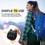 Safe Sound Personal Alarm, 130 dB Loud Siren Song Emergency Security Alarm Keychain with LED Light, Personal Sound Safety Siren for Women, Men, Children, Elderly(Black) - Image 6