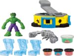 Play-Doh Marvel Hulk Smash & Squish Kids Playset with Bendy Action Figure and Accessories, Imagination Toys for Boys and Girls 4 and Up - Image 3