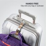 Go Travel Carry Clip, Carabiner Clip for Carrying Jackets, Umbrellas, and Shopping Bags, Easy Attachment to Luggage Bags, Travel Essentials, Beige - Image 4