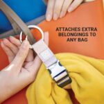 Go Travel Carry Clip, Carabiner Clip for Carrying Jackets, Umbrellas, and Shopping Bags, Easy Attachment to Luggage Bags, Travel Essentials, Beige - Image 9