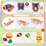 Kids Camping Toys Set, Pretend Play with Campfire, Pretend Cutting Food for Play Kitchen Camping Gear for Kitchen Indoor Outdoor Camping Toys for Kids Toddlers Boys Age 3 4 5 6 7 8+ - Image 8