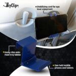 The SkyClip+ Phone & Tablet Holder for Air Travel, Home and Office Use - Inflight Phone Mount & Stand Compatible with iPhone, Android, Kindle and Tablets - Ultimate Travel Accessory (Blue) - Image 3