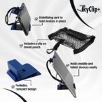 The SkyClip+ Phone & Tablet Holder for Air Travel, Home and Office Use - Inflight Phone Mount & Stand Compatible with iPhone, Android, Kindle and Tablets - Ultimate Travel Accessory (Blue) - Image 5