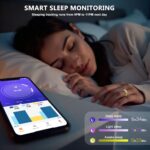 Smart Ring Health Tracker for Women Men-IP68 Waterproof Fitness Ring with Sleep Tracker/Heart Rate/Blood Pressure/Blood Oxygen/Step Counting/Calories for iOS and Android,No Subscription Fee - Image 3