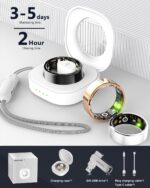 Smart Ring Health Tracker for Women Men-IP68 Waterproof Fitness Ring with Sleep Tracker/Heart Rate/Blood Pressure/Blood Oxygen/Step Counting/Calories for iOS and Android,No Subscription Fee - Image 7