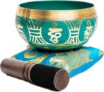 Tibetan Singing Bowl Set - Authentic Handcrafted Mindfulness Meditation Holistic Sound 7 Chakra Healing by Himalayan Bazaar (Turquoise) - Image 3