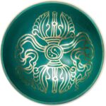 Tibetan Singing Bowl Set - Authentic Handcrafted Mindfulness Meditation Holistic Sound 7 Chakra Healing by Himalayan Bazaar (Turquoise) - Image 4
