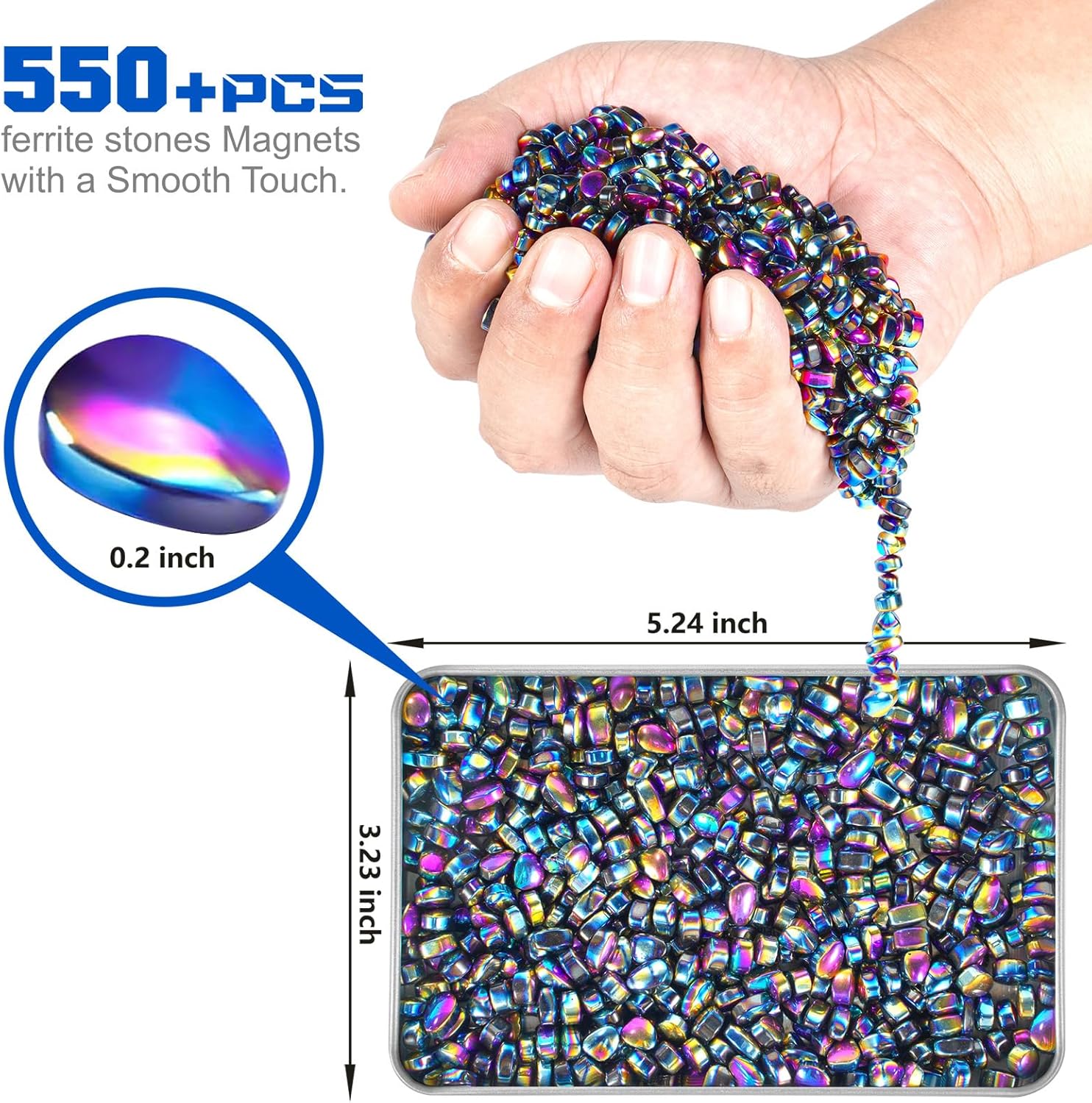 Fidget Toys, 550 PCS Magnetic Putty Sensory Toys for Stress Relief, Anxiety, Autism & ADHD, Colorful DIY Desk Fidget Toys for Teens & Adults, Office Toys Gifts for Men & Women - Image 3