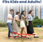 Team Building Games 6 Legged Race Bands for Adults Perfect for Carnival, Field Day, Relay Race, Family Backyard Party Supplies (2pk, Blue & Red) - Image 6