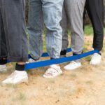 Team Building Games 6 Legged Race Bands for Adults Perfect for Carnival, Field Day, Relay Race, Family Backyard Party Supplies (2pk, Blue & Red) - Image 8