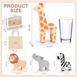 Joyreal Magnetic Mix or Match Jungle Animals Toy Play Set, 16 Pcs Wooden Building Blocks Play Set Toy for 1 Year Old, Fine Motor Montessori Game Preschool Educational Gift for Ages 1-5 - Image 8