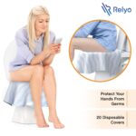 Toilet Seat Covers Disposable - 20 Pack - Waterproof, Ideal for Kids and Adults – Extra Large, Individually Wrapped for Travel, Toddlers Potty Training in Public Restrooms (Waves, 20) - Image 4
