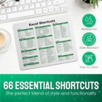 Excel Shortcuts Mouse Pad - 7.75 x 9.25 x 0.2 inches - 66 Commands - The Ultimate Productivity Tool - Easy Reference Guide for Efficient Excel Navigation (Green) - Image 7