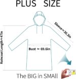 Disposable Clear Rain Ponchos for Adults with Hood bulk,travel poncho rain coats for emergency,pocket poncho adult compact for women men (5 pack) - Image 6