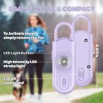 Safe Sound Personal Alarm, 2 Pack 130 dB Loud Siren Song Emergency Security Alarm Keychain with Strobe LED Light, Personal Sound Safety Siren for Women, Men, Children, Elderly - Image 6