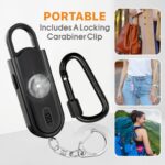 Safe Sound Personal Alarm, 2 Pack 130 dB Loud Siren Song Emergency Security Alarm Keychain with Strobe LED Light, Personal Sound Safety Siren for Women, Men, Children, Elderly - Image 7