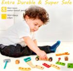 KIDWILL Tool Kit for Kids, 36-Piece Wooden Toddler Tools Set Includes Tool Box, Montessori Educational Stem Construction Toys for 2 3 4 5 6 Year Old Boys Girls, Best Birthday Gift for Kids - Image 6