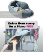 Travel Pillow Cover Stuffable with Clothes for Extra Luggage, Light Blocking 2-Way Hood, Cotton Neck Pillow for Airplane Long Flight, Super Lightweight, Gray - Image 4