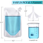 24 Pcs Plastic Flasks, 8 Oz Concealable and Reusable Drink Pouches, Leak-Proof Food Grade Plastic for Travel - Image 3