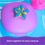 Kinetic Sand, SquishMotion with 1lb Pink, Yellow & Blue Play Sand, Stamper & 5 Tools, Storage Case, Sensory Toys, Holiday Gifts & Stocking Stuffers for Kids Ages 3 and up - Image 7