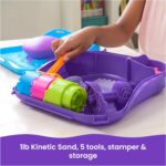 Kinetic Sand, SquishMotion with 1lb Pink, Yellow & Blue Play Sand, Stamper & 5 Tools, Storage Case, Sensory Toys, Holiday Gifts & Stocking Stuffers for Kids Ages 3 and up - Image 8