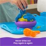 Kinetic Sand, SquishMotion with 1lb Pink, Yellow & Blue Play Sand, Stamper & 5 Tools, Storage Case, Sensory Toys, Holiday Gifts & Stocking Stuffers for Kids Ages 3 and up - Image 9