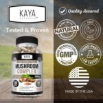 Kaya Naturals Premium Mushroom Complex Potent - Mushroom Supplement - Mushroom Complex Capsules 1995mg Per Serving - Aids Mental Clarity Supports Immune System, Wellness & Vitality - 180 Count - Image 5