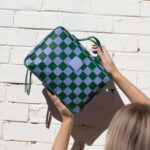 Green Gambit Checkered Hanging Travel Bag, Toiletry Bag, Makeup Bag for Women, Portable Water-resistant Small Travel Bag for Toiletries & Cosmetic Essentials - Image 7