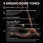 Meditation Sound Machine,Portable Electronic Singing Bowl Frequency Healing,256HZ-432HZ-528HZ 9 Tones Singing Bowl Frequency Generator for Healing with 4 Level Timer and Luminous Button - Image 4