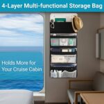 Magnetic Cruise Organizer, 4-Layer Over The Door Organizer for Cruise Ships, Magnetic & Hanging Cruise Organizer, Cruise Essentials 2025 （ 35" x 11.8"） - Image 4