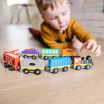 Melissa & Doug Wooden Magnetic Train Cars - 8 Piece Educational and Skill-Building Wooden Toy for Boys and Girls - Image 3