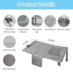 Toddler Airplane Travel Bed, Airplane Seat Extender for Kids, Plane Must Have for Toddlers, Baby Travel Essentials for Flying, Portable Travel Bag Foot Rest for Flights(Grey) - Image 3