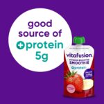 vitafusion Vitamin-Boosted Smoothie +Protein for Energy Metabolism and Immune Support, Strawberry Banana Flavor Excellent Source of Vitamins C, D, and B12, 3.5oz, 6 Count - Image 3