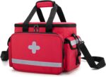 CURMIO First Aid Kits Bag Empty, Emergency Supplies Bag Medical Bag for Home Health Care and Trauma Kits, Red (Empty Bag Only) - Image 9