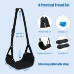 2 Pack Foot Hammock for Plane Travel, Portable Airplane Foot Rest Leg Hammock for Airplane Travel, Adjustable Plane Footrest Foot Sling for Long Flight - Image 3