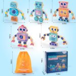 Wooden Snap-Together Building Toys, STEM Building Blocks, Take Apart Toys Playset, Fine Motor Skill Montessori Educational Learning Toys Gift for 3 4 5 6 Years Toddlers Kids - Image 4