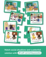 CHEFAN Building Relationships Puzzle Cards, Social Skills, Autism Learning Materials, Speech Therapy Materials, Social Emotional Learning Toys and Games for Kids, 40 Pieces, Ages 3+ - Image 3