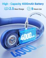 SWEETFULL Portable Neck Fan 360° Cooling Bladeless Personal Fan | No Hair Twisting - 4000mAh USB Rechargeable Wearable Fan for Travel, Birthday Gifts for Men, Women, Mom, and Dad - Image 5